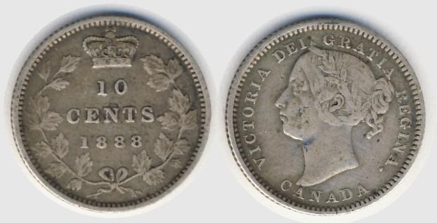Foto Kanada 10 Cents 1888