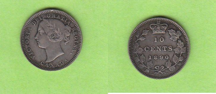 Foto Kanada 10 Cents 1890 H
