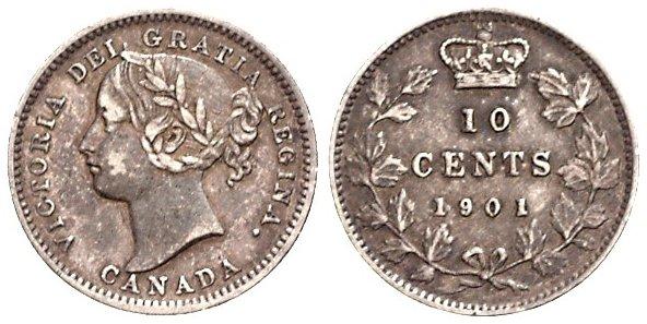 Foto Kanada 10 Cents 1901