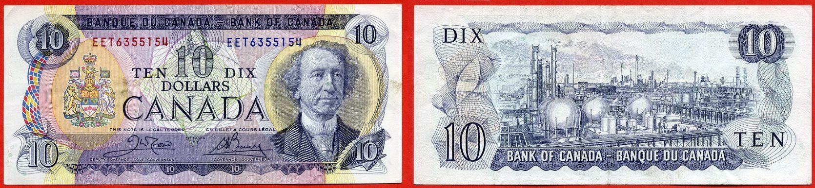 Foto Kanada 10 Dollar 1971