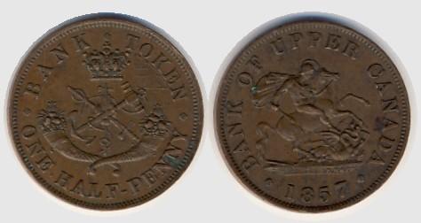 Foto Kanada 1/2 Penny 1857