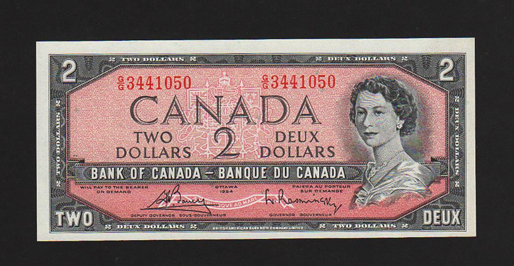 Foto Kanada 2 Dollar,rot 1972-73