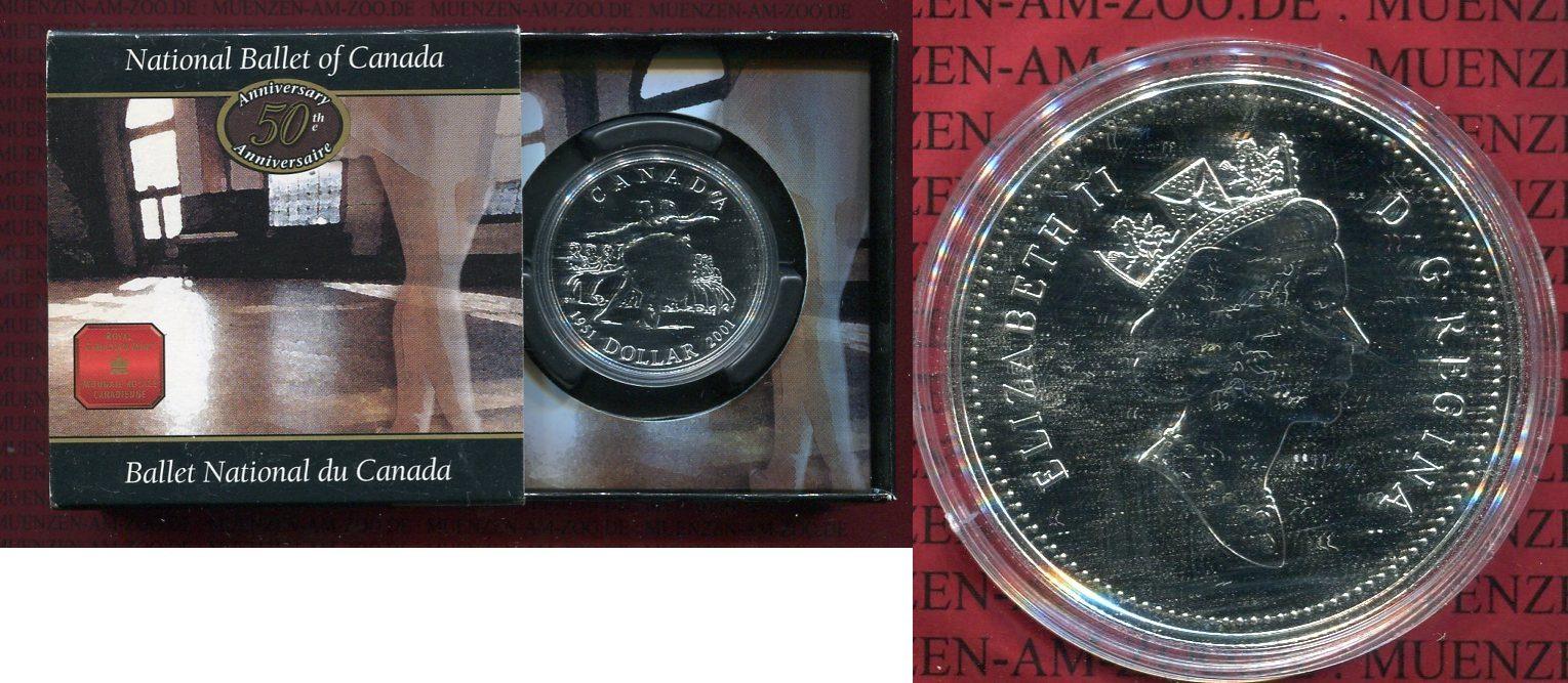 Foto Kanada, Canada 1 Dollar Silbermünze Pl 2001