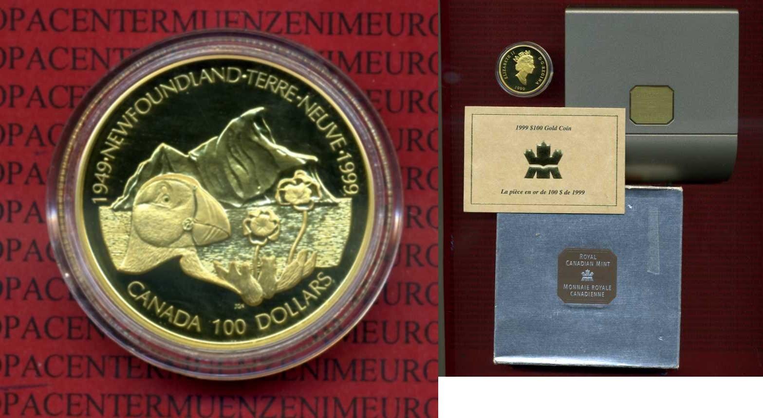 Foto Kanada, Canada 100 Dollars Goldmünze 1999