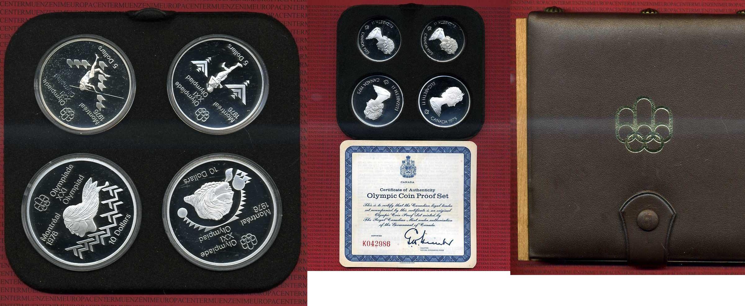 Foto Kanada, Canada 2 x 5 und 2 x 10 Dollars Silber 1976