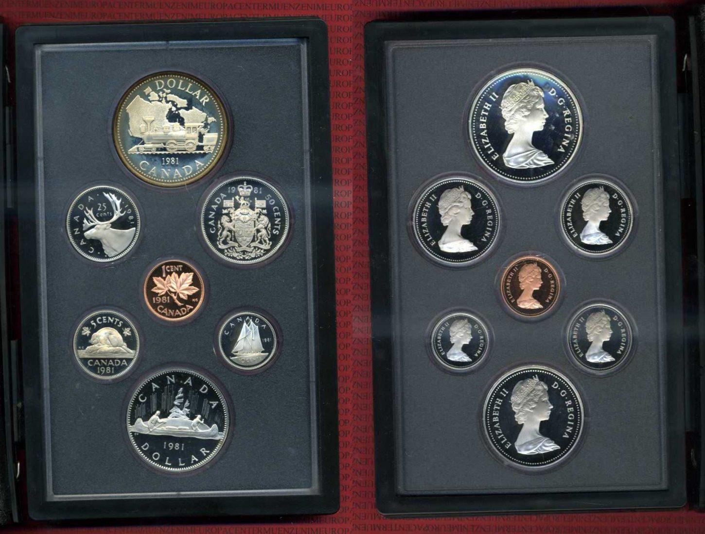 Foto Kanada , Canada Kursmünzensatz mit Silberdollar 1981