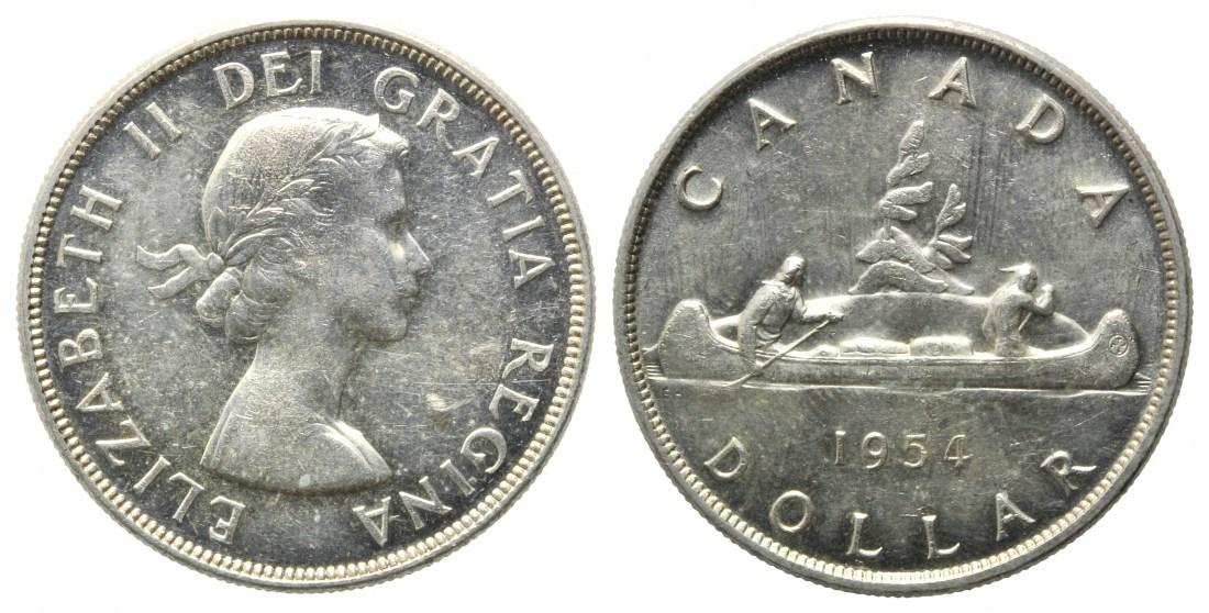 Foto Kanada, Dollar 1954, Kanu,