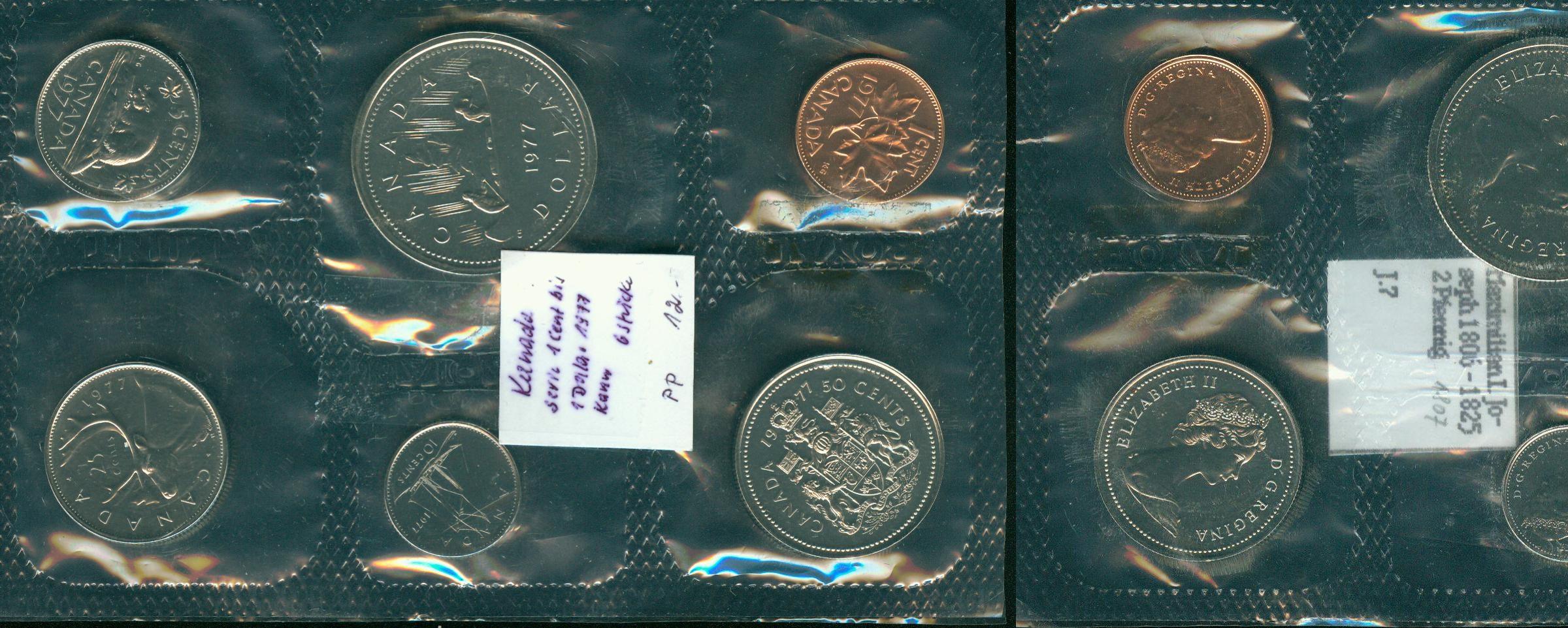 Foto Kanada Serie 1 Cent bis 1 Dollar (6 Stück) 1977