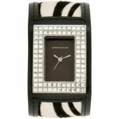 Foto Karen Millen Precious Stones And Zebra Black Leather Wristwatch - K036
