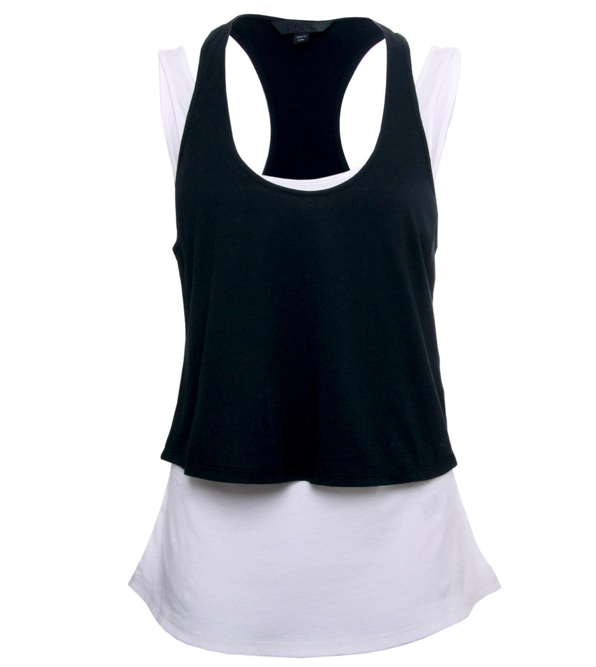 Foto Karl Lagerfeld Black/White Two Layer Vest