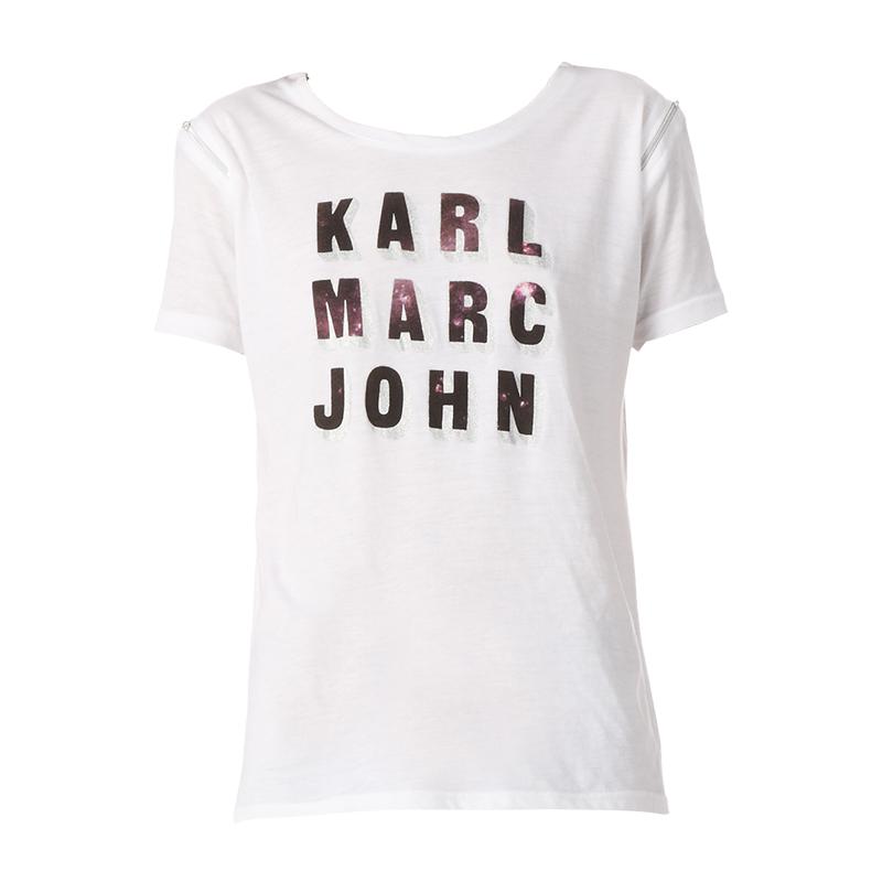 Foto Karl Marc John Camiseta de mangas cortas - tazzo - Blanco / Crudo