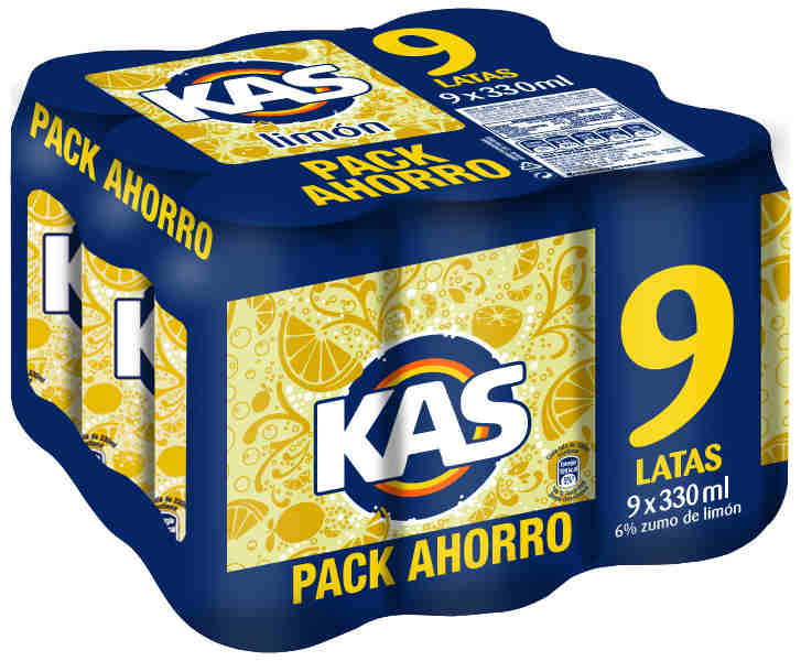 Foto KAS Limón lata. Pack (9 x 33cl)