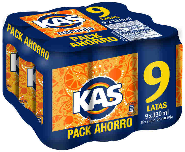 Foto KAS Naranja lata. Pack (9 x 33cl)