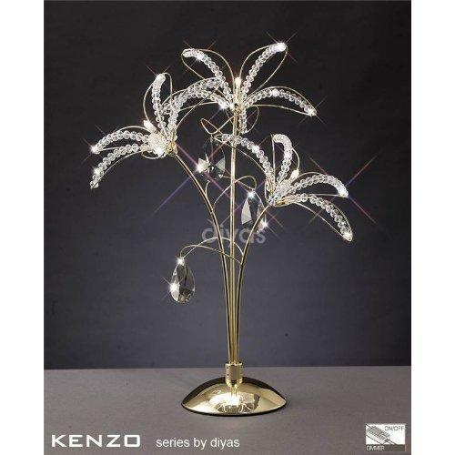 Foto Kenzo Table Lamp 3 Light Gold/Crystal