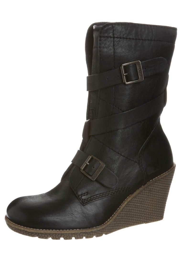 Foto Kickers Heroine Botines De Cuña Negro 39