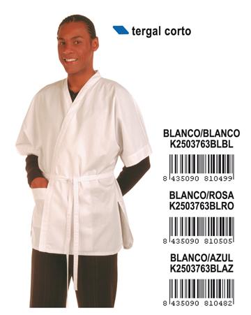 Foto Kimono Tergal Corto Bicolor Blanco/Blanc Confeccion K2503763Blbl