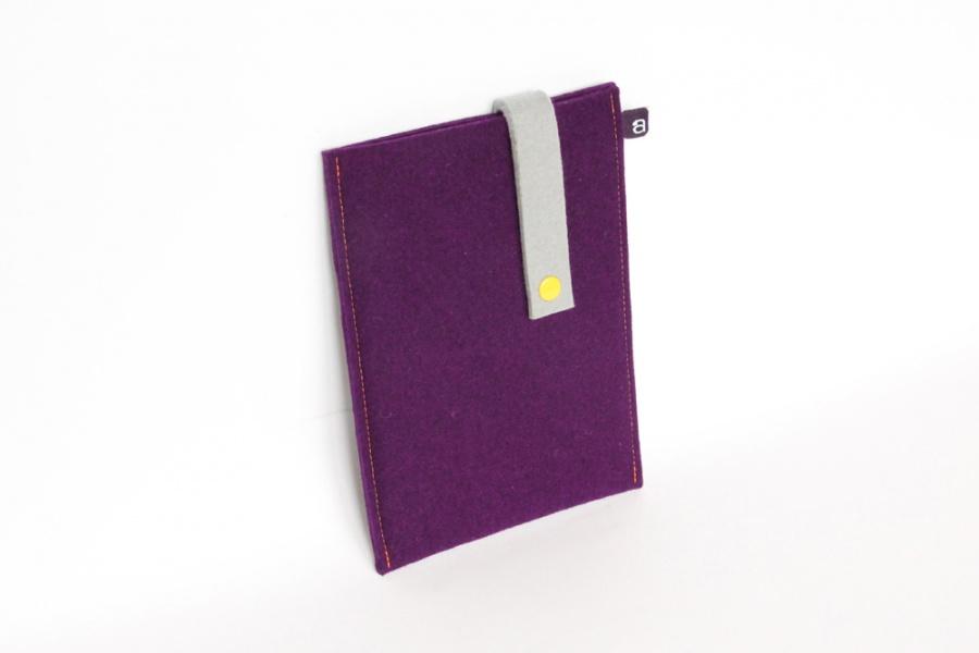 Foto Kindle case: Aubergine and grey wool felt