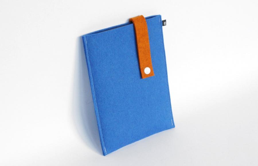 Foto Kindle case: Blue and orange wool felt