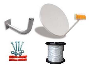 Foto Kit de parabólica 100cm con accesorios +brujula