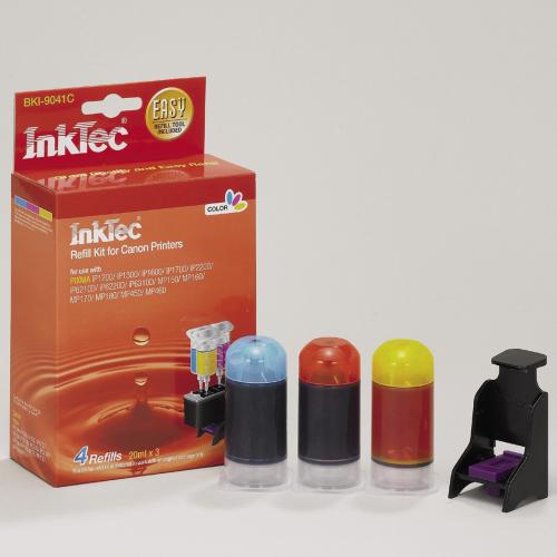 Foto Kit de recarga InkTec para cartuchos Canon CL-31, CL-38, CL-41, CL-51.