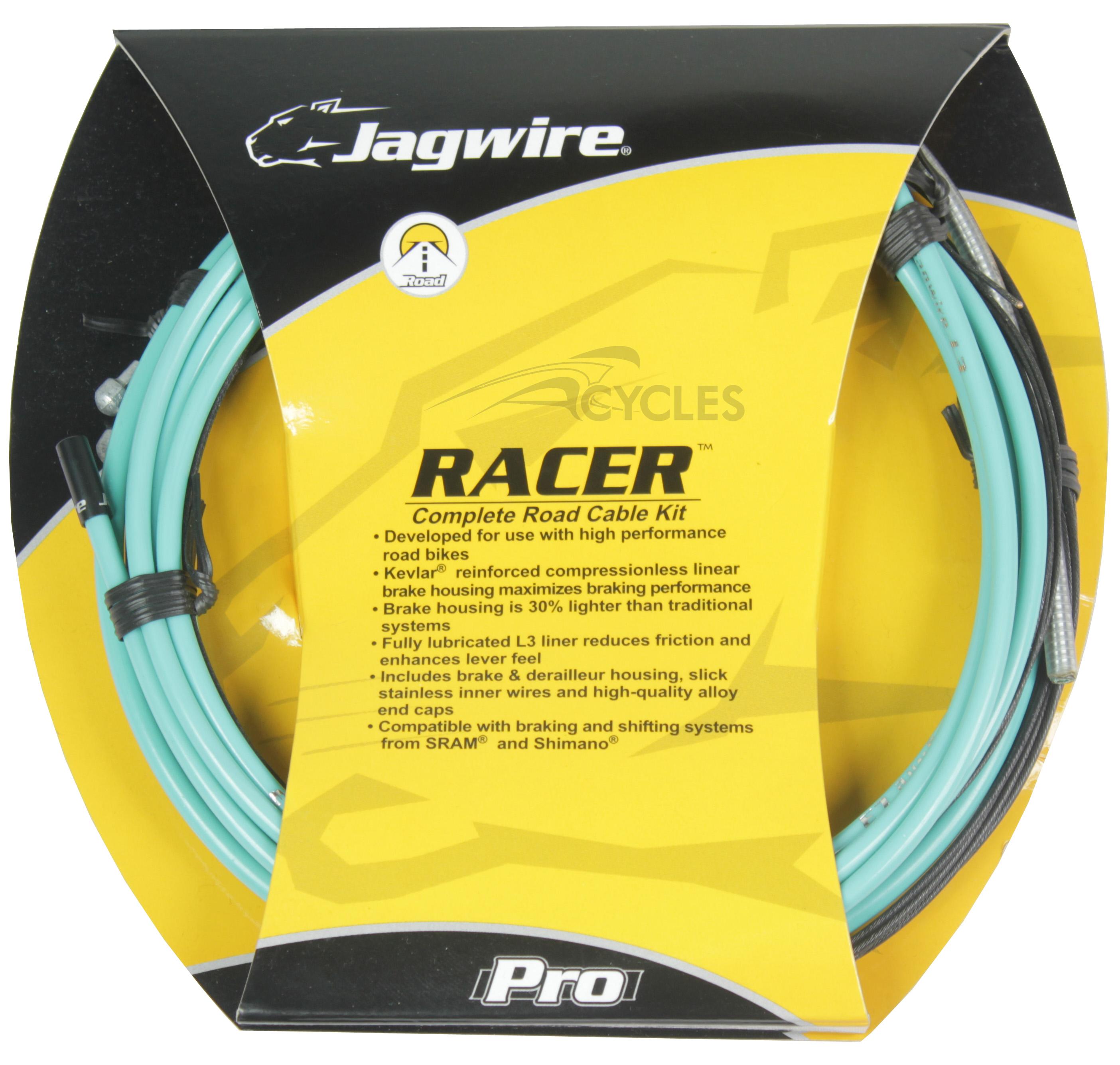 Foto Kit Jagwire Racer Completo Cables Funda Frenos y Cambio Verde Bianchi