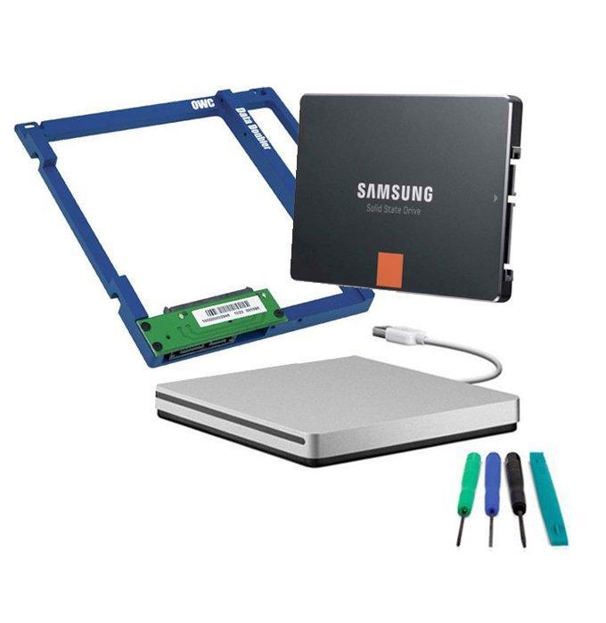 Foto Kit OWC Data Doubler MacBook/Macbook Pro + SSD 256GB Samsung