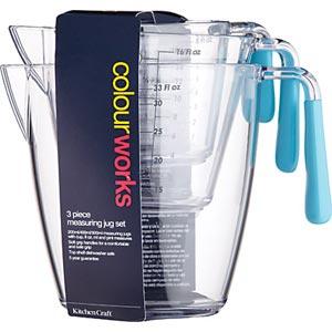 Foto Kitchen craft set 3 jarras medidoras azul ref:6345