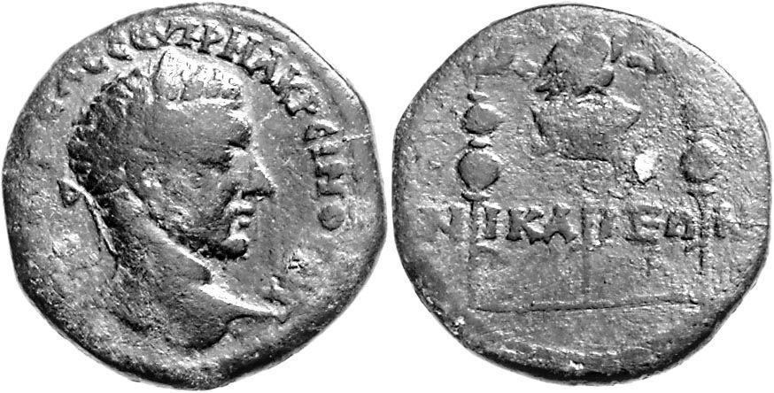 Foto Kleinasien Bronze aus Nikaia (Bithynia) 217-218