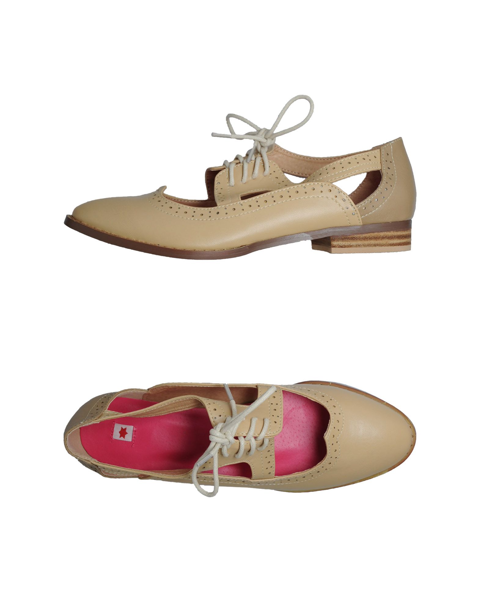 Foto Kling Zapatos De Cordones Mujer Beige