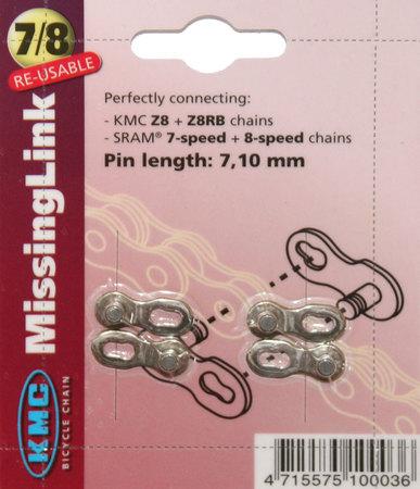 Foto KMC Chain Link Connectors Missing Link para 8 velocidades 2 piezas