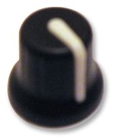 Foto knob, 15.7mm, black, white line; CR-BA-7C6-180D