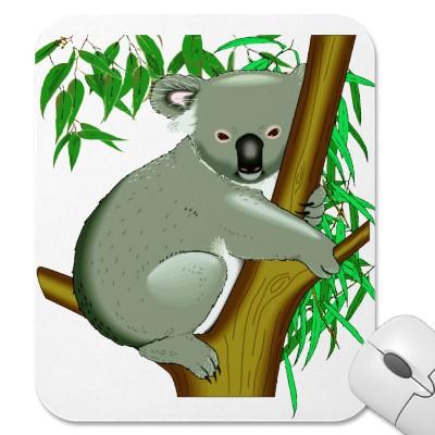 Foto Koala - marsupial de vida del árbol australiano Mouse Pad