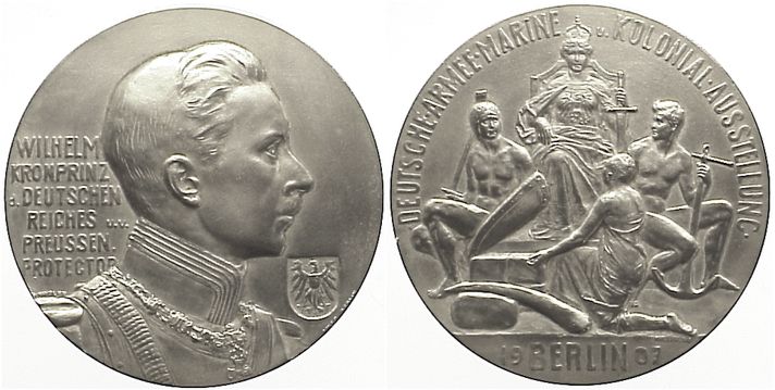 Foto Kolonien Versilberte Bronzemedaille 1907