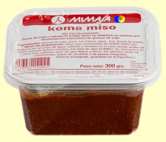 Foto Kome Miso - No pasteurizado - Mimasa - 300 gramos [8436032151045]