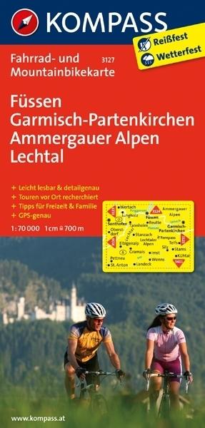 Foto KOMPASS Marco Polo Bicycle Map Bayern Fussen Garmisch-Partenkirchen