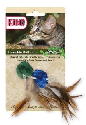 Foto Kong Gatos Naturals Crinkle Ball with Feathers