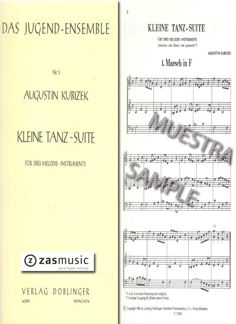Foto kubizek, augustin (1918): kleine tanzsuite für 3 melodieinst