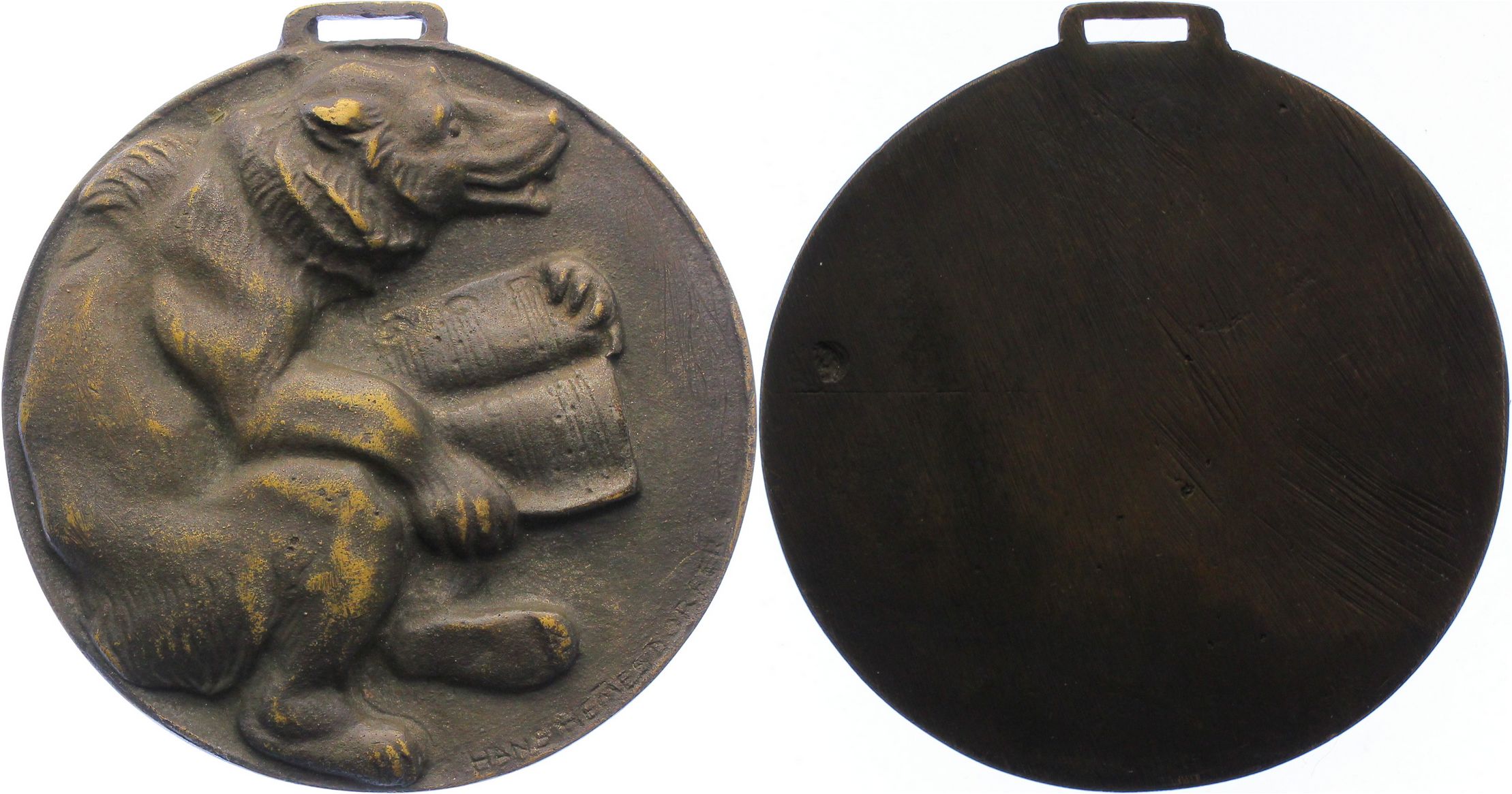 Foto Kunstmedaillen Einseitige Bronzegussmedaille