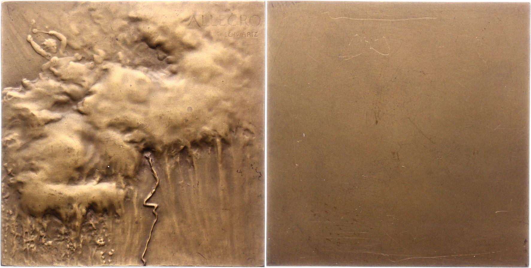 Foto Kunstmedaillen Einseitige Bronzeplakette