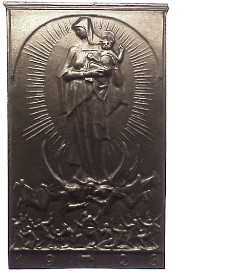Foto Kunstmedaillen Einseitige Eisengussplakette 1923