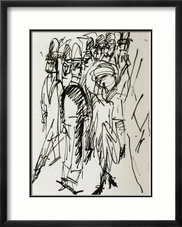 Foto Lámina enmarcada Berlin Street Scene de Ernst Ludwig Kirchner, 62x49 in.