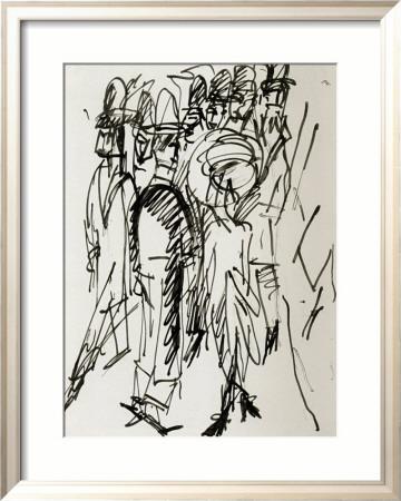 Foto Lámina enmarcada Berlin Street Scene de Ernst Ludwig Kirchner, 71x57 in.