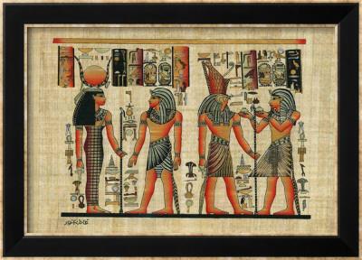 Foto Lámina enmarcada Egyptian Papyrus, Design III, 49x68 in.