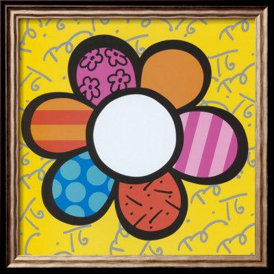 Foto Lámina enmarcada Flower Power I de Romero Britto, 47x47 in.