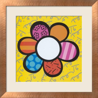 Foto Lámina enmarcada Flower Power I de Romero Britto, 61x61 in.