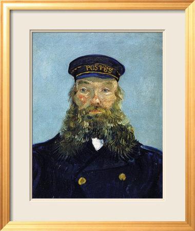 Foto Lámina enmarcada The Postman: Joseph Roulin de Vincent van Gogh, 70x59 in.