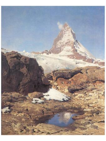 Foto Lámina giclée de primera calidad Matterhorn de Eugen Bracht, 81x61 in.