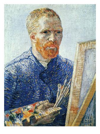 Foto Lámina giclée Self-Portrait in front of the Easel, c.1888 de Vincent van Gogh, 41x30 in.