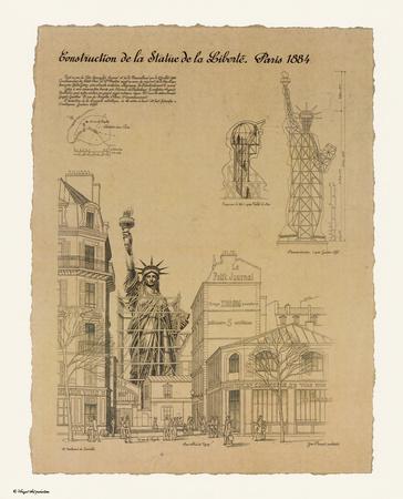 Foto Lámina Statue of Liberty Paris de Yves Poinsot, 79x64 in.