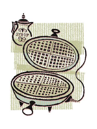 Foto Lámina Waffle Iron and Syrup de Pop Ink - CSA Images, 41x30 in.